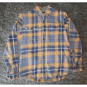 True Religion Shirt Mens S Multicolor Plaid Flannel Long Sleeve Button Up Casual